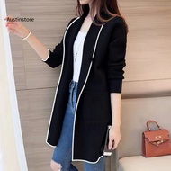 Spring Autumn Women Jacket Women Winter Jacket Women’s Fall Winter Jacket Open Stitch Cardigan with 