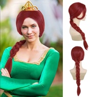 Monster Shrek Princess Fiona/Fiona Red Twist Long Braids cos Wig Princess Fiona