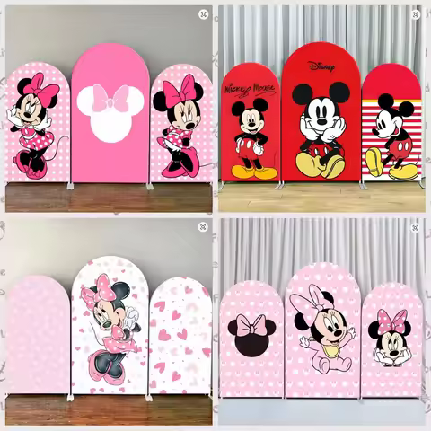 Disney Mickey Minnie Arch Backdrop Customizable Baby Shower ArrangementBackground Birthday PartyDeco