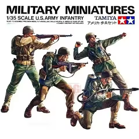 Tamiya 35013 1/35 Scale U.S.Army Infantry Military Miniatures Assembly Model Building Kits Hobby Sta