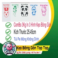 Combo 3kg 3 mẫu Bọc đựng làm kẹo bông gòn.
