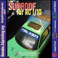 [3d print] RC CAR SOLAR SUNROOF WINDOWS - CAR ROOF WINDOW 1/10 kereta kawalan jauh remote control car accessories