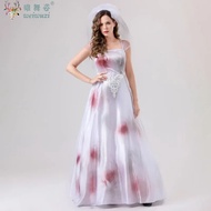 Carnival Halloween Lady Deluxe Corpse Bride Skeleton Costume Mexican Day of The Dead Ghost Outfit Co