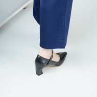 FOLDE 55 踝帶高跟鞋 - 黑