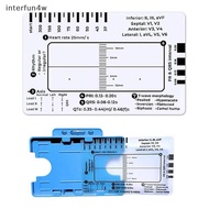 interfun4w ECG 7 Step Ruler, ECG Ruler Plastic Ruler Measuring Tool, ECG 7 Step Ruler For ECG/EKG In