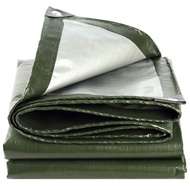 MLADEN ผ้าใบกันฝน ผ้าใบกันแดดกันฝน ผ้าใบ ผ้ากันฝน อย่างดี วัสดุPE (มีตาไก่) กันสาด ผ้าใบกันแดด ขนาดต