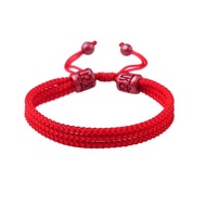 Ruyi Knot Benming Year Red String Bracelet Three Circles Dragon Scale Knot Solid Color Pineapple Kno