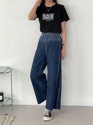 Moci 韓國春季高腰牛仔褲