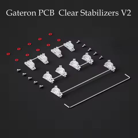 Gateron V2 Clear PCB Stabilizers Transparent 7U, 6.25U, 2U PCB Mount Stabilizer For MX Mechanical Ke