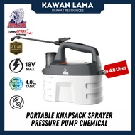 APACHE TurboSpray HS-04E Portable Rechargeable Battery Knapsack Sprayer Pressure Pump Chemical (4.0L