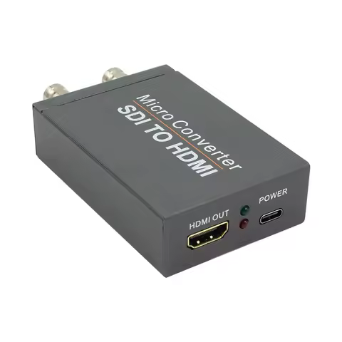 SDI to HDMI adapter, BNC to HDMI converter applicable to 3G-SDI, HD-SDI, SD-SDI signals, widely used