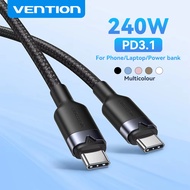 Vention New PD 3.1 240W USB Type C to Type C 5A 48V Fast Charger Cable MacBook Quick Charging Wire