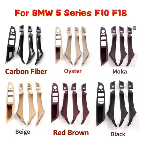 LHD Beige Black Brown Oyster Car Interior Door Armrest Inside Pull Handle Set For BMW 5 Series F10 F