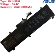 (ส่งฟรี ประกัน 1 ปี) Asus แบตเตอรี่โน๊ตบุ๊ค Asus Zephyrus S15 GX502G GA502D GU501GM Series C41N1837 