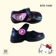 รองเท้านักเรียนเด็กหญิง Sanrio Hello Kitty รุ่น KTL-542c แบบแปะ ตีนตุ๊กแก