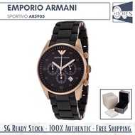 (SG LOCAL) Emporio Armani AR5905 Sportivo Chronograph Silicone Coated Men Watch