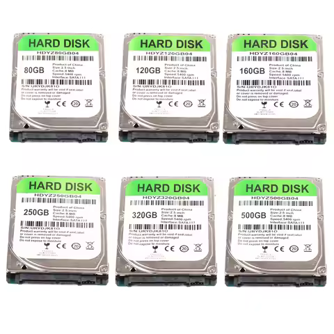 2.5 inch SATA III PC Hard Drive 320GB 500GB 80GB 120GB 160GB 250GB Internal HDD for Household Comput