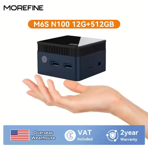MOREFINE M6S Mini PC Intel 12th Gen N100 12GB LPDDR5 512GB Storage Windows 11 4K60Hz HDMI Gaming Com