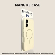 MENGKE.CASE | เคสโทรศัพท์ซิลิโคนแม่เหล็กสำหรับ iPhone 16 Pro Max สีดำ