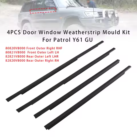 Topteng 4PCS Door Window Weatherstrip Mould Kit For Patrol Y61 GU