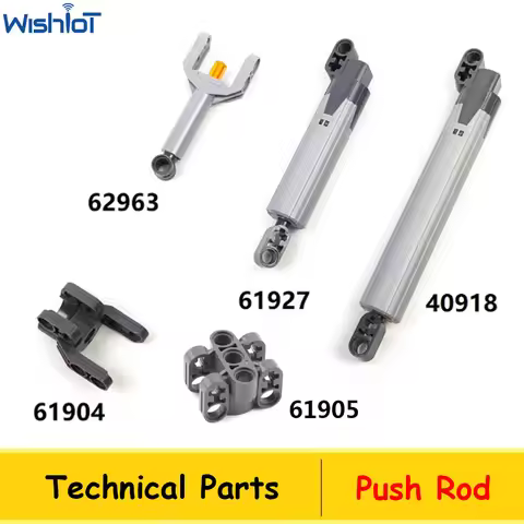 Technical Linear Actuator Long Ends Holder Axle and Pin Connectors MOC Building Block Parts for 4091