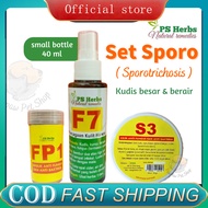 Pawpaw PS Herbs Herb Ubat Set Sporo Kucing Spray F7 Cat Serbuk FP1 Cream Krim S3 untuk Ubat Kudis Ku