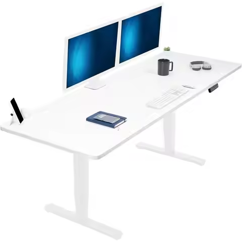 Dual Motor Electric Standing Desk, 83x30, 220 lbs Capacity, Adjustable Height, Deep Table Top, Memor
