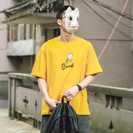 Ami Khaki Print Pure Cotton Casual Men's Short Sleeve T-shirt