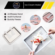 BC Ice Cream Maker DIY Mini Fried Ice Machine 2 Shovels Tray Homemade Instant Roll Freezer Plate Alat Pembuat Ais Krim