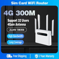 WiFi Router 4G Lte Sim Card Router 300Mbps enternet WAN/LAN 2.4Ghz Long Coverage