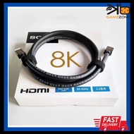 (Grade A) SONY 8K HDMI 2.1 High Speed 48Gbps 7680P Dynamic HDR eARC 8K@60HZ 4K@120/144Hz
