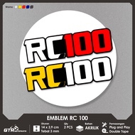 SUZUKI RC EmblemGTR 100 2 PCS 3D Embossed Logo Motorcycle Accessories RC 100SUZUKI