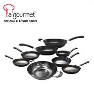 La Gourmet Nitrigan Cast Iron 20cm Frypan, 24cm Frypan, 20cm Wok, 24cm Wok, 28cm Wok, 32cm Wok, 34cm