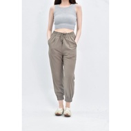 (((M) giordano ladies High Waist Elastic Waist Green Trousers Second-Hand Clothes
