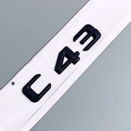 Original Size 1:1 Car rear tail Emblem Number letters Car Sticker For Mercedes Benz C43 C 43 Chrome 