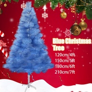 (WY) GSE BLUE TREE Christmas Tree 210S 7Ft 180S 6Ft 150S 5Ft Metal Stand ( BLUE TREE 150CM ) Fast Ship
