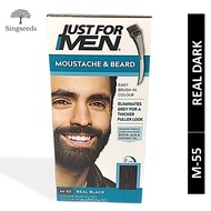 Just For Men Moustache Beard Brush-In Hair Colour Gel (M-55 Real Black)