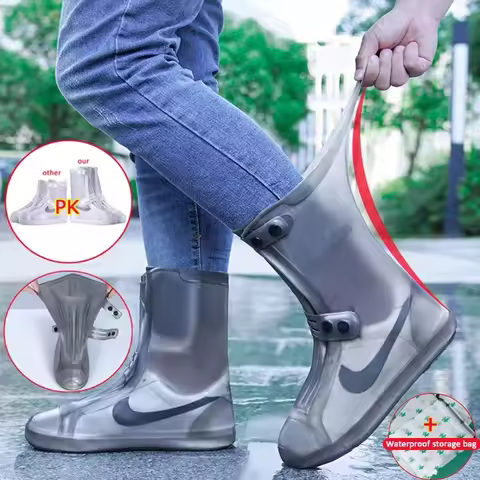 Rain Boot Covers Waterproof Anti Slip Shoe Cover Cubre Zapatos Para La Lluvia De Silicona Cubierta I