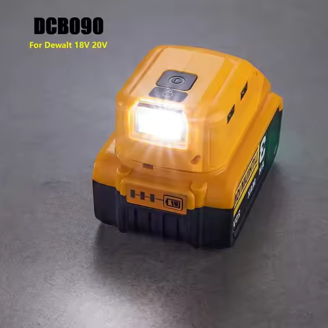 Original Replacement DCB090 Power Source Converter For Dewalt 20v Max 18V Battery Adapter With Dual 