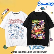 Sanrio Sinchan Unisex Cute Crayon Sinchan World Cotton Premium Top T-Shirt