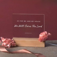 必定事奉耶和華 約書亞記24:15 恩典之光 聖經經文LED燈 經文禮物