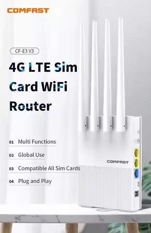 COMFAST CF-E3 V3 4G LTE WiFi Router 2.4GHz 4 Antennas WAN/LAN Wireless Coverage Network Extender Hig