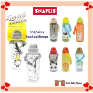 Snapkis Straw Water Bottle / Snapkis x Baabaasheepz Kids Tritan Water Bottle 500ml/17oz (Extra straw