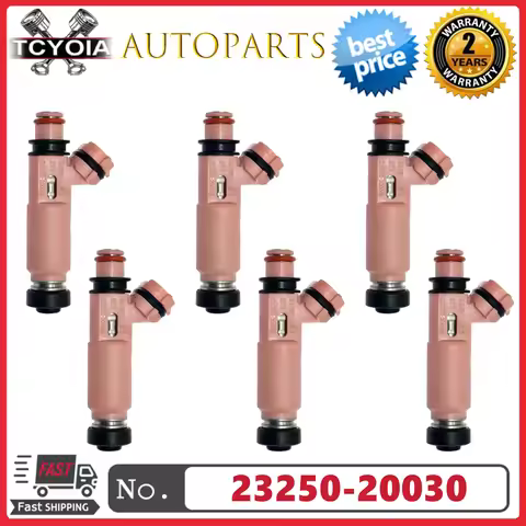 6Pcs 23250-0A020 23250-20030 Fuel Injectors for Toyota for LEXUS Solara Highlander Sienna Camry RX40