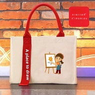 Canva Bag Printing 3D Canva Bag Printing Ribbon Style Logo Advertising School Events กระเป๋าโท้ตพิมพ