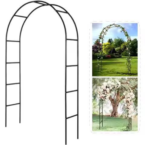 7.9FT Metal Wedding Arch，Flower/Balloon Stand，Backdrop Arch Stand for Wedding, Garden, Yard, Indoor 