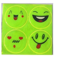 Smiley face reflective sticker