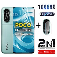 For Poco M7 Plus 5G 2025 2IN1 Front Hydrogel Film and Lens Film For Xiaomi Poco M7 4G Poco M7Plus Po