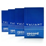 Valiant Record Book 500, 300, 200, 150 pages Sold Per Piece