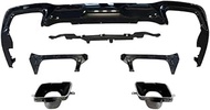 DACOLWZING Rear Bumper Lip Splitter Diffuser Cover Exhaust Tips Compatible for BMW F44 225 M235i M24